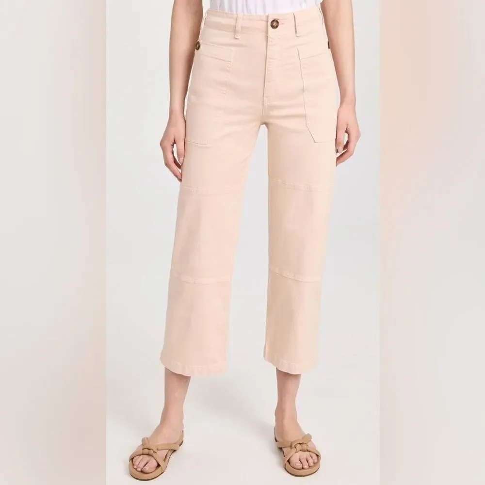 Frame Oversized Pocket Utility Pant Size 25 Washed Ballet Pink Peach Pastel